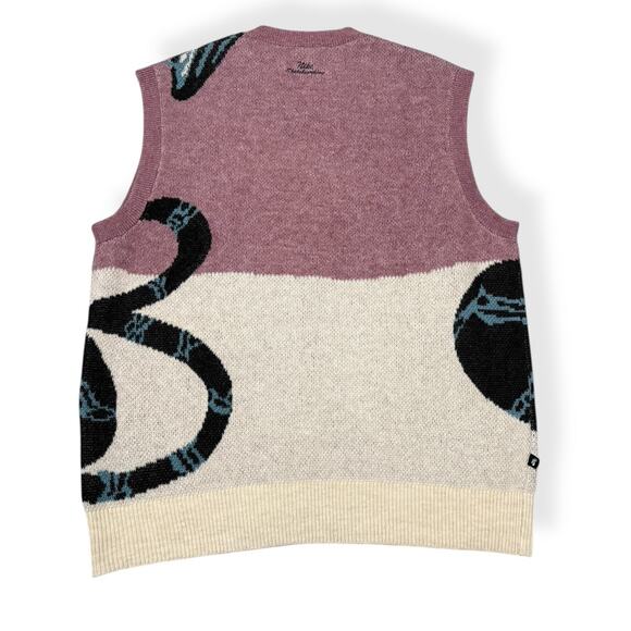 Nike SB Skateboarding Plum Dust Light Orewood Knit Sweater Vest Unisex Size L - Picture 3 of 8